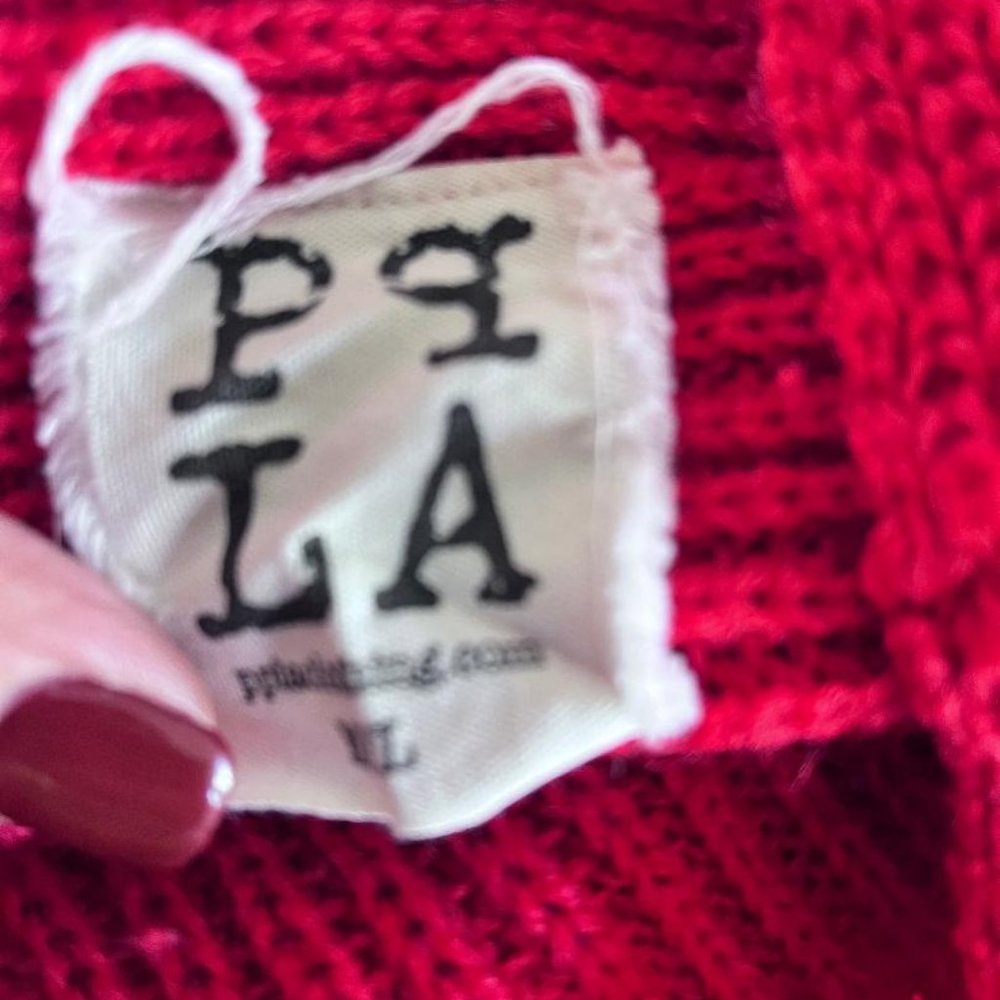 PPLA Ribbed Rio Knit Twist Back Sweater Size M - Picture 6 of 7